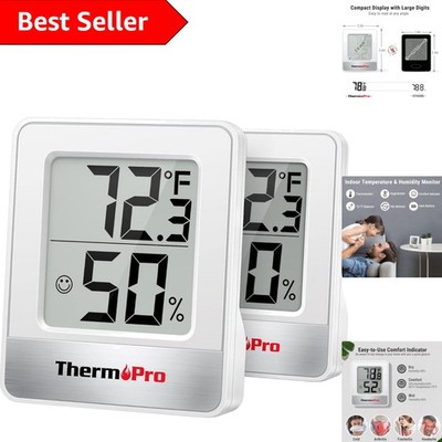 Humidity & Temperature Monitor: Dual Digital Thermometer with Easy Read Display