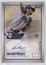 2021 Topps 70 Years of Baseball Series 2 Mitchell White Mitch #70YA-MW Auto 13kt