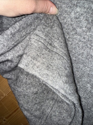LACOSTE cashmere blend 1/4 Zip Sweater Jumper sz 6 US Lg Gray Lightweight - Picture 6 of 8