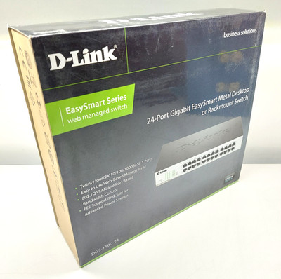 D-Link 24-Port Gigabit Easysmart Metal Desktop or Rackmount Switch DGS-1100-24