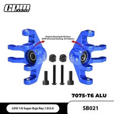 GPM 7075 Alloy Front Spindle Set For LOSI 1/6 Super Baja Rey 1.0 / 2.0