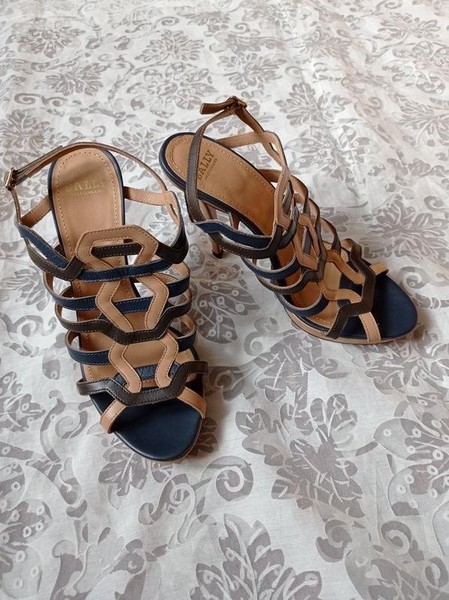 Women Bally Heels Multicolor Leather 36.5 #5KFX