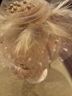 VTG Fascinator Hat Headband Ladies' Day Cocktail Tea Party Taupe — photo 2