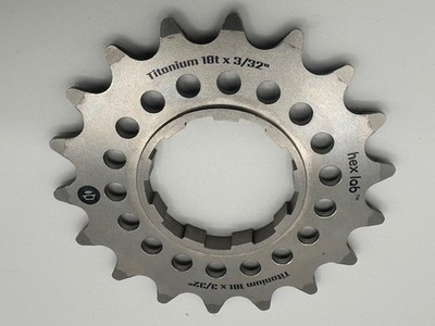 Box Hex Lab Single Speed Titanium Cogs Natural 18 Tooth 3/32