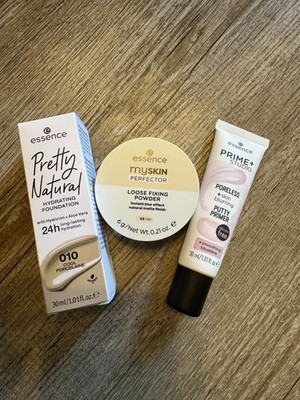 Essence Beauty Set: Pretty Natural Foundation +Putty Primer +Loose Fixing Powder