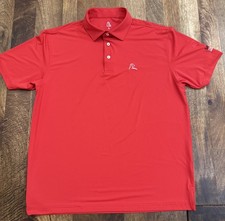 Rhoback Golf Performance Polo Shirt Luxury Red Large Safeway Invitational