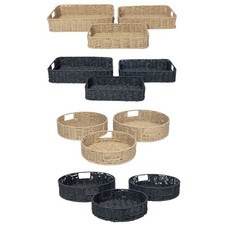 Woodluv Storage Baskets Set of 3, Gift Hamper Decorative Baskets, Khaki OR Black