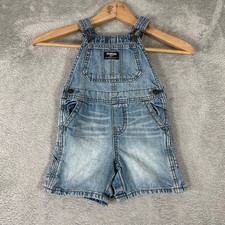 OshKosh B'gosh Shortalls Toddler 18-24 Months Blue Denim Bib Overalls Carpenter