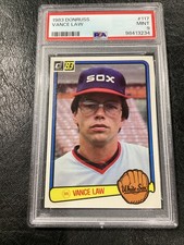 1983 DONRUSS #117 VANCE LAW WHITE SOX LOW POP 4 PSA 9 SET BREAK CARD PIRATES MT