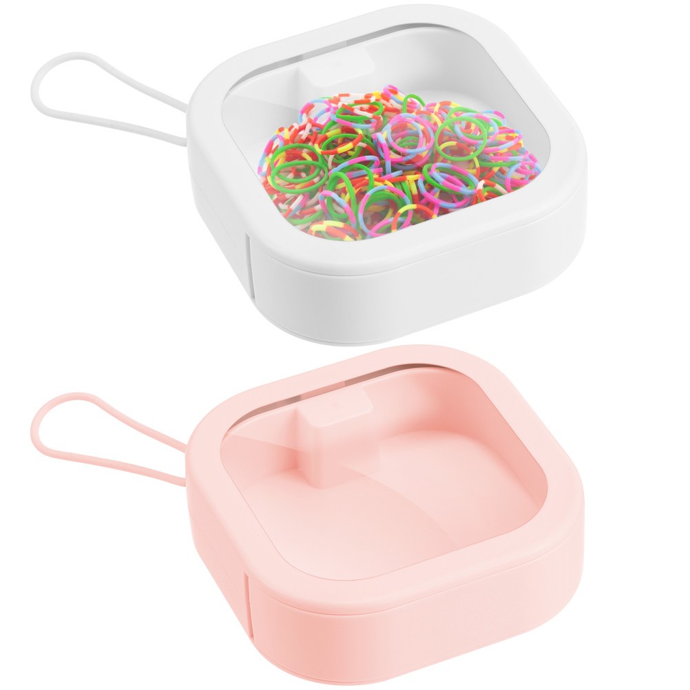 2pcs Hair Band Storage Box Hair Clip Organizer Box Portable 