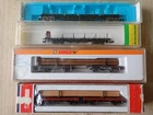 4 X Mixed N Gauge LWB Wagons Two With Loads