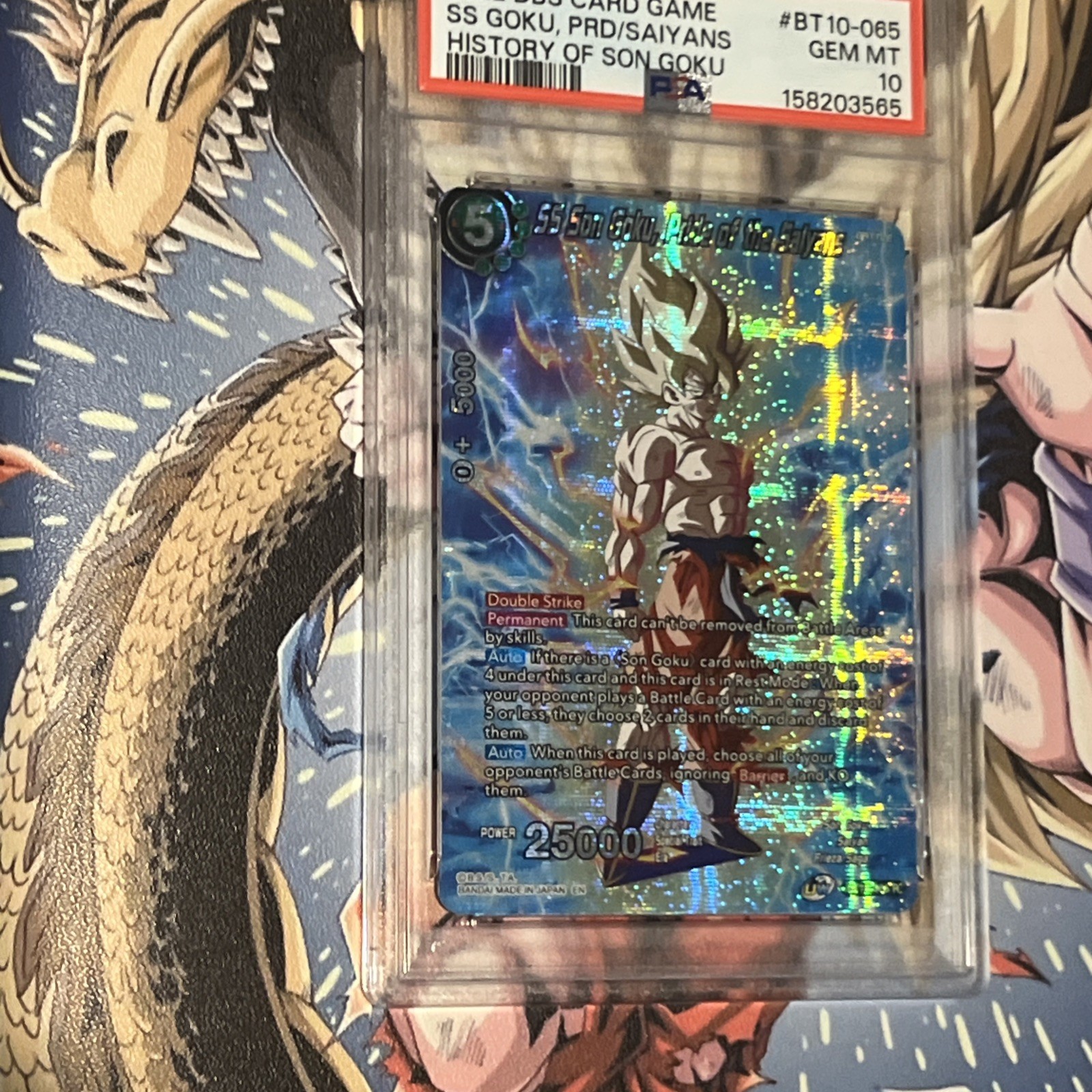 Dragon Ball Super Card Game SS Son Goku, Pride Of The Saiyans PSA Gem Mint 10 view 3