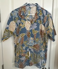 Vintage 80s Hawaiian Islander Button Up Shirt Men  s M VTG Multicolor