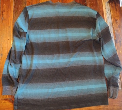 Zoo York Sweater Sweatshirt Striped Blue Black Gray Skateboard Size XL - Picture 9 of 9