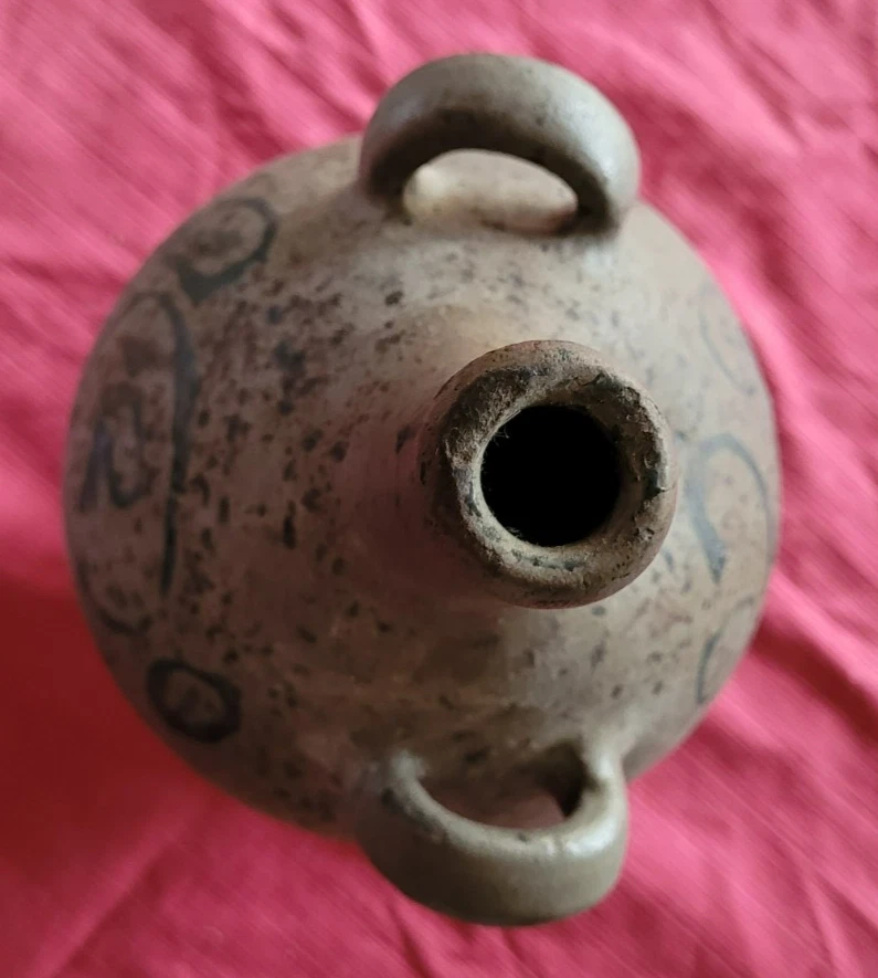 ANCIENNE CRUCHE/JARRE/POT/GARGOULETTE POTERIE EN GRES GRIS HAUT 39 CM - Photo 2/4