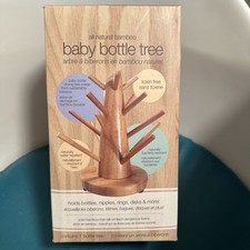 OrganicKidz All Natural Bamboo Baby Bottle Tree Drying Rack New