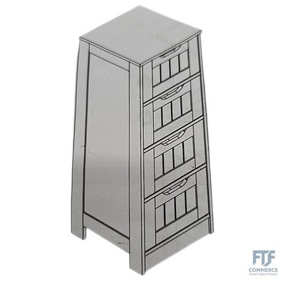 Amazon Basics Badezimmerschrank mit 4 Schubladen, MDF Waschbeckenunterschrank, W