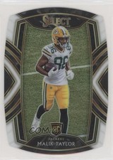 2020 Panini Select Club Level White Prizm Die-Cut Malik Taylor #282 0v1