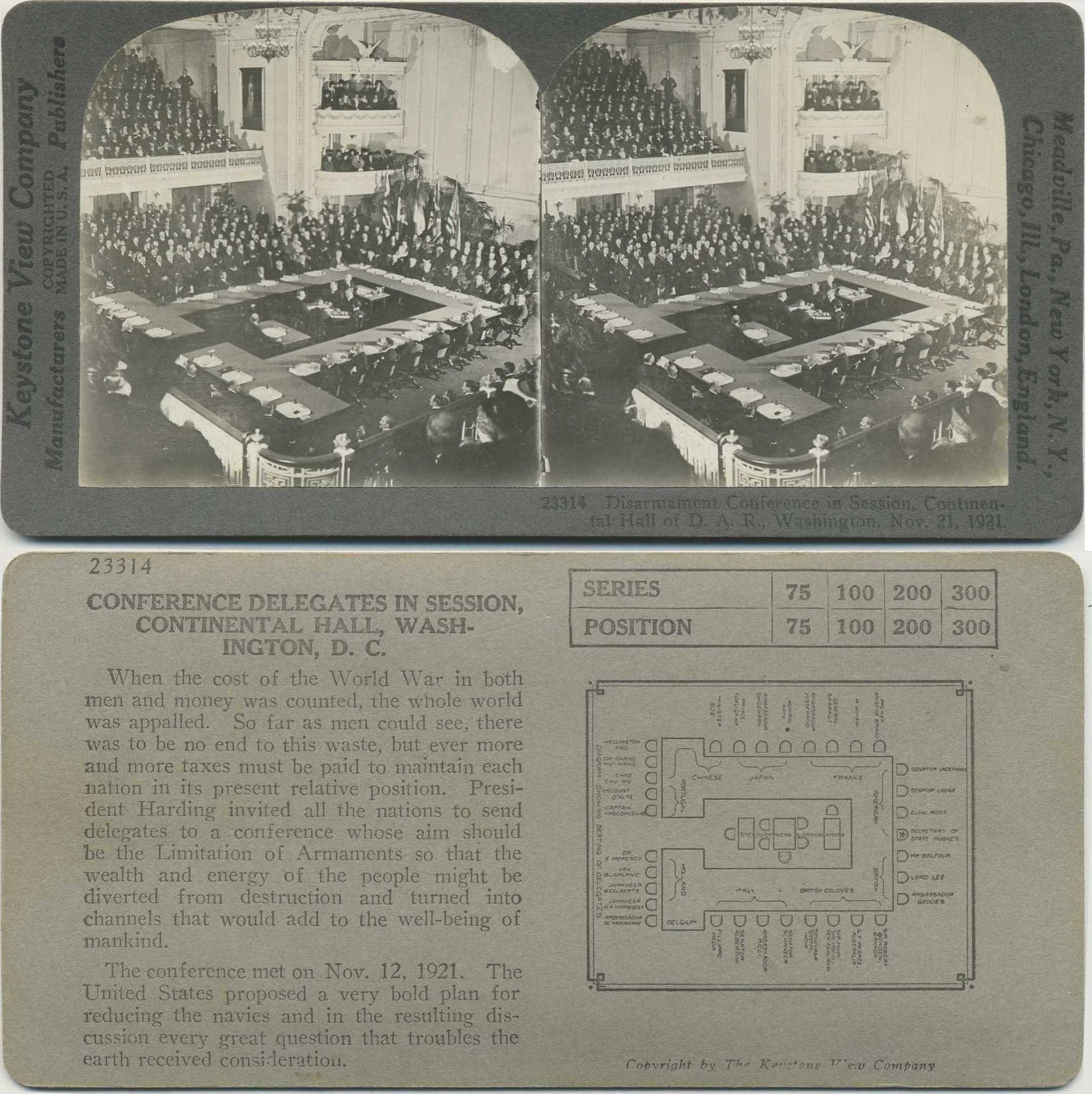 Disarmament Conference in Session, c1920, Washington, District of Columbia thumbnail 5