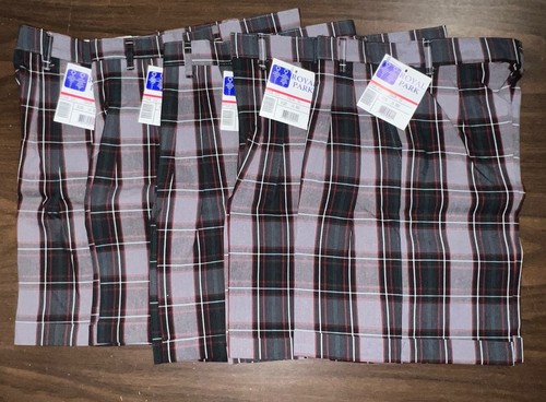 Lot of 5 pairs School Uniform Plaid Pleated Shorts (52) size 12 Blessed Trinity - 第 1/5 張圖片