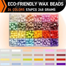 100Pcs Wax Seal Stamp Kit for Beginners   Includes Stamps with Handle, Wax Sp...