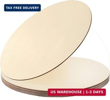 5Pcs 14 Inch Wood Circles for Crafts, Unfinished Blank Wooden Rounds Slice Woode