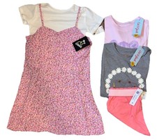Art Class Cat Jack Girls Medium 5 Piece Clothes Lot Dress T-Shirts Shorts NWT