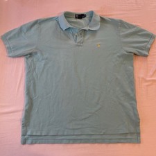 Polo By Ralph Lauren Men s Turquoise Blue Collar Polo Shirt Size XL