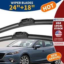 24" & 18" Windshield Wiper Blades Premium Hybrid silicone U/J-hook High Quality