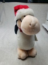 Vintage 1986 Opus The Penguin W/Santa Hat From Bloom County W/Plaid Bow Tie