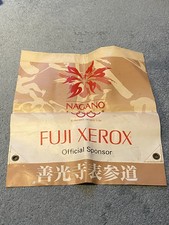 Nagano 1998 Winter Olympics Fuji Xerox Camera Sponsor Square Display Banner