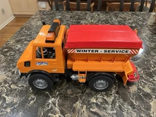 Bruder Winter Service Salt Sand Snow Work City  Truck Orange Made in Germany 15”