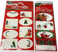 Paper Magic Group & Plus Mark: 44 Vintage Peel 'N Stick Christmas Gift Tags
