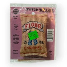 NMI Stitch N Stuff Cross Stitch Kit Flour Bag Sack Needle Magic #1802 NOS