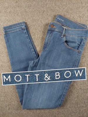 Mott and Bow Jeans Women 29x28 Blue Mid Rise Skinny Stretch Denim Pants Preppy