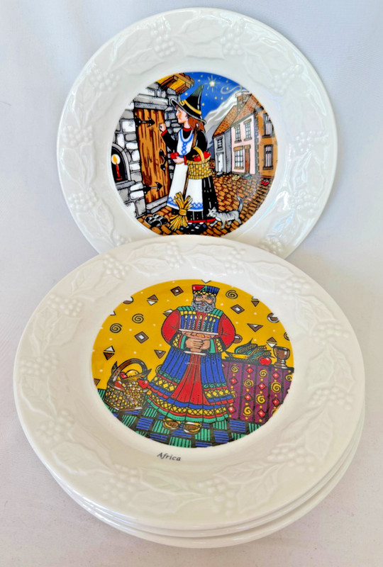 6 Vtg Collector Plates World Holidays  Domestications 1998; Different Countries