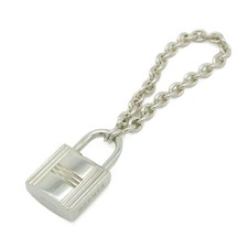 HERMES Cadena Bag Charm Key Holder Ag925 Silver Motif W15mm H28mm