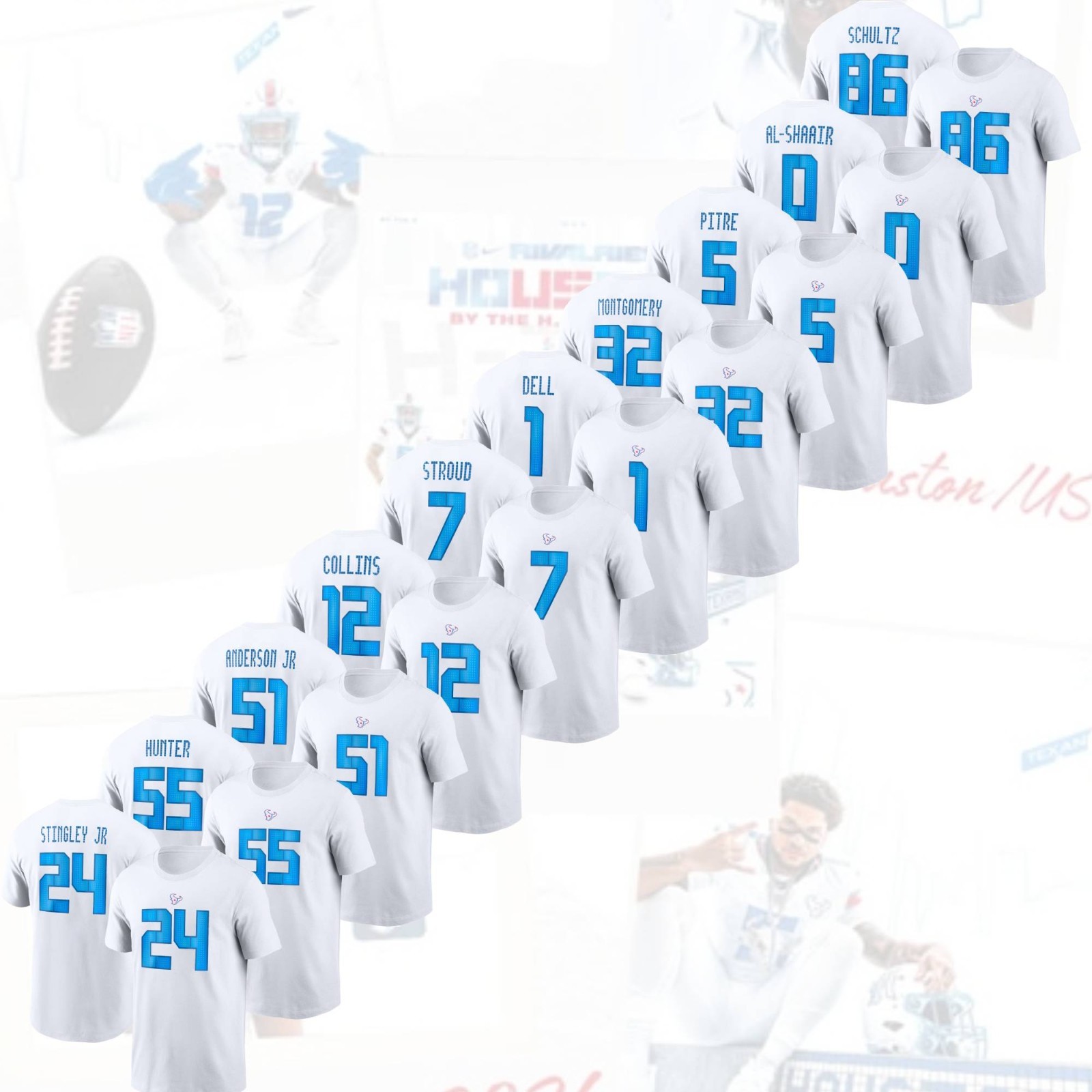 Houston Texans 2026 Rivalries Players: Pitre, Schultz, Hunter, Stingley Jr.,...