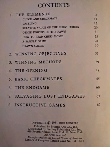 Chess is an Easy Game (Reinfeld, Fred - 19761) Ex Lib Good HC - Picture 2 of 3