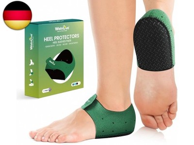 Plantar Fasciitis Heel Protector for Shoes - Welnove Anti Slip Heel Cups for