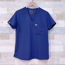 FIGS Catarina One Pocket Scrub Top Blue PO 3182 Nursing Medical Womens Small