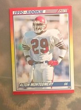 Score 1990 Rookie Alton Montgomery #649 Denver Broncos NFL Football Card. rookie card picture