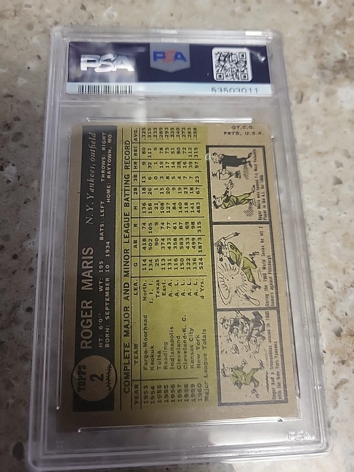 1961 Topps - Whitey Ford #160 Psa 1.5 New York Yankees  - Image 3 of 3