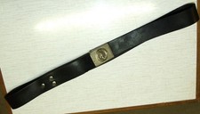 NVA schwarzes Lederkoppel für Soldaten, ungetragen, Nachfertigung, 130cm