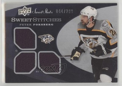 2007-08 Upper Deck Sweet Shot Stitches 44/299 Peter Forsberg #SST-PF HOF 19zq