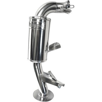 Bikeman Perf Powder Lite Muffler Silencer Can Chrome for 15-20 Polaris 800 AXYS