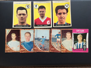 a & bc gum football cards 1958 to 1967 x 9