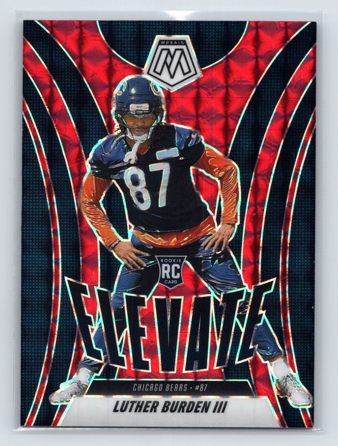 Luther Burden III - 2025 Panini Mosaic - Elevate #7 Red Mosaic Prizm (RC)