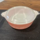 Pyrex Gooseberry Casserole Dish 471 Pink With Lid Vintage Bowl