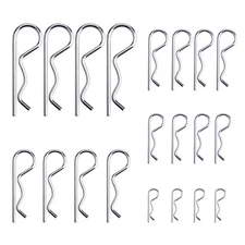 Luter 20Pcs R Clips Retaining Pins, Heavy Duty Zinc Plated Split Pin Hitch Pi...